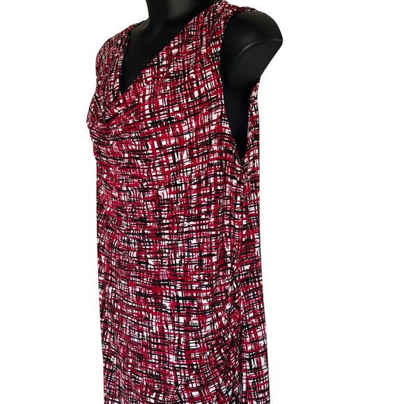 George Plus size 20 XXL Faux Wrap Swoop Neck Sleeveless Dress - Picture 3 of 10